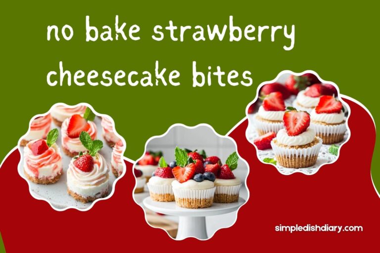 no bake strawberry cheesecake bites