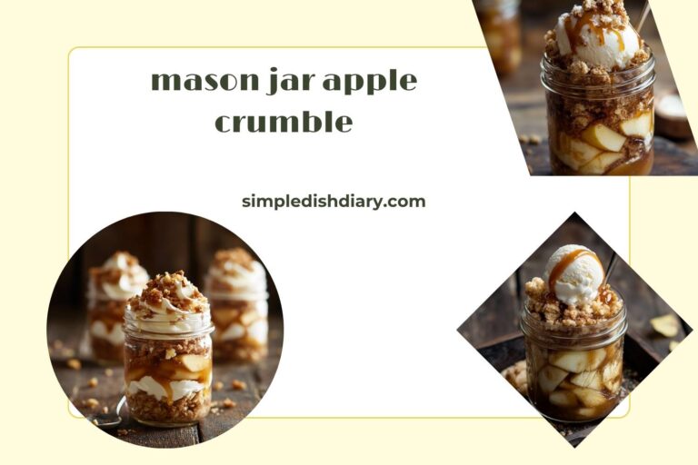 mason jar apple crumble