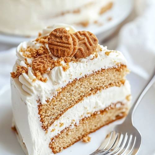 Vanilla Biscoff Layer Cake
