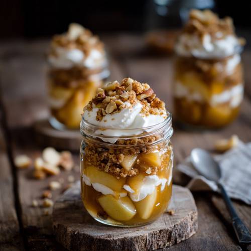 Mason Jar Apple Crumble