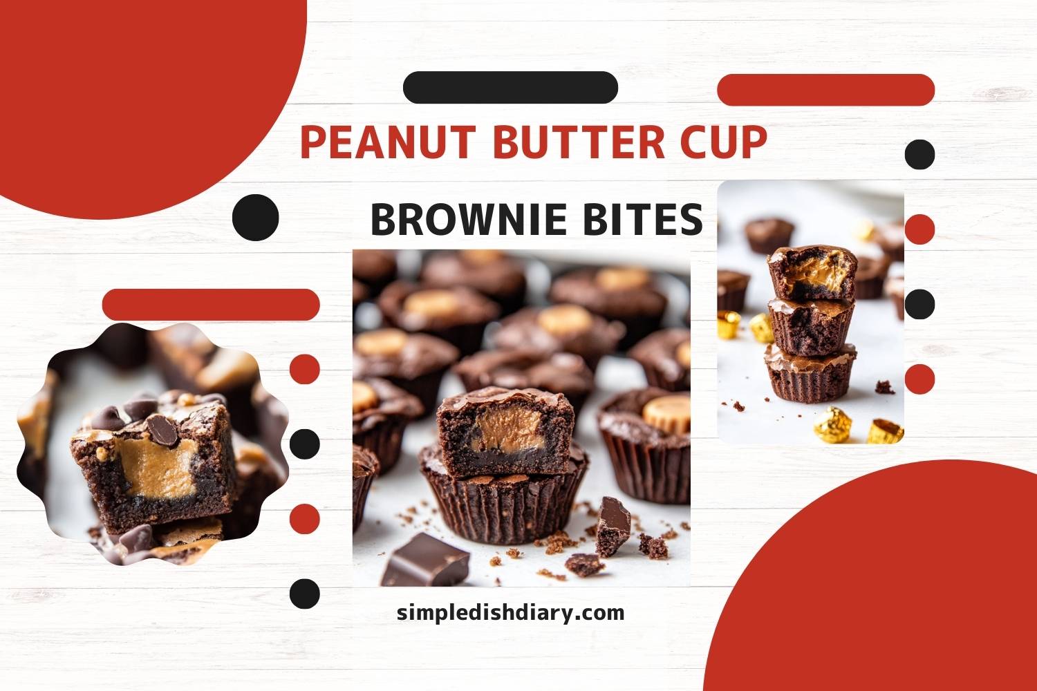 peanut butter cup brownie bites