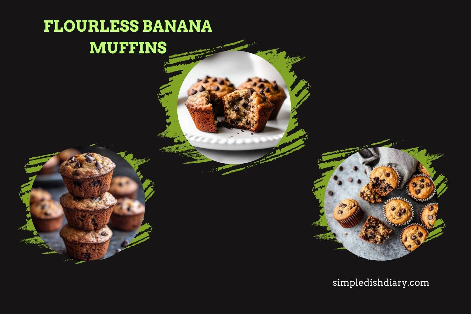 flourless banana muffins