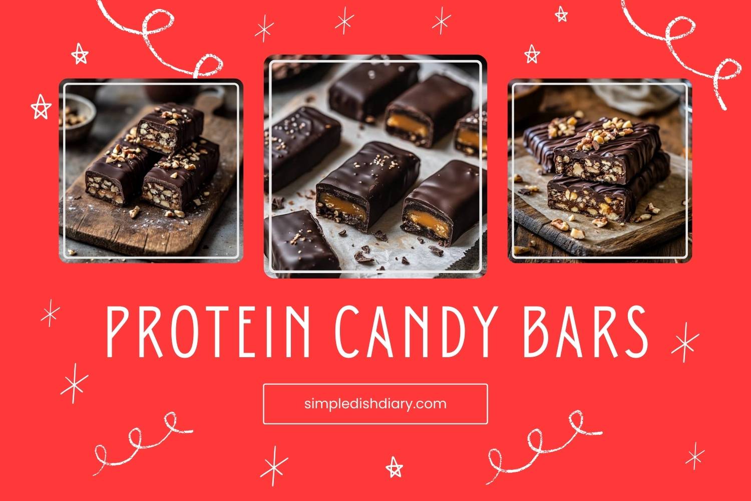 Simple Candy Bar No-Bake Protein Candy Bars (Easy, Healthy & Chocolate-Covered) - Simple ...