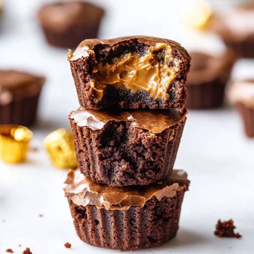 Peanut Butter Cup Brownie Bites